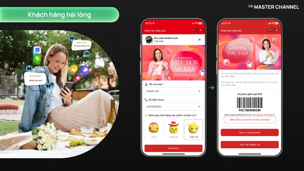 Tối Ưu Khảo Sát Khách Hàng Ngành F&B Với The Master Channel